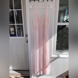 Vintage Sheer Pastel Pink Dress Size S